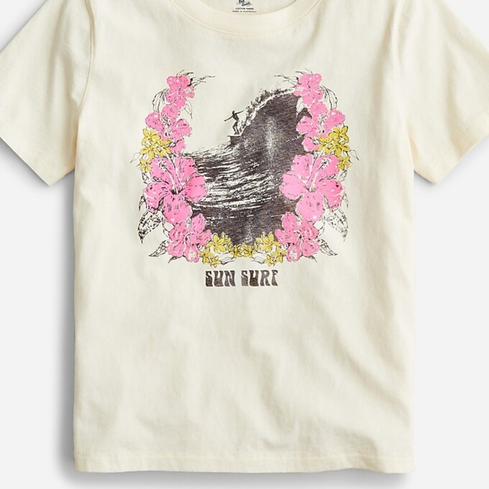 DONATED NWT J. Crew Broken-in Jersey "Sun Surf" Graphic T-Shirt DONATING 3/19 - Picture 3 of 5